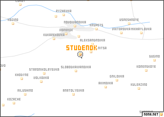 map of Studënok