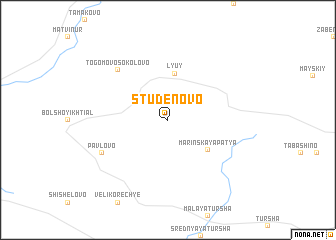 map of Studënovo