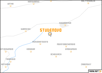 map of Studënovo