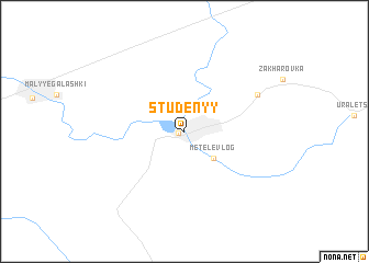 map of Studënyy