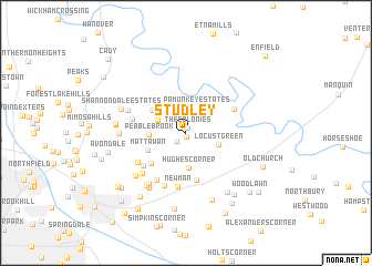 map of Studley