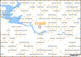 map of Studné