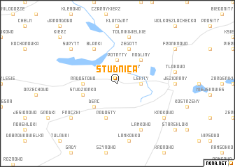 map of Studnica