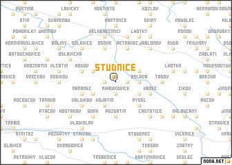 map of Studnice