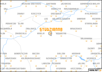 map of Studzianna