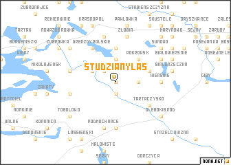 map of Studziany Las