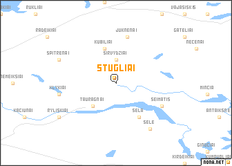 map of Stugliai