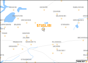 map of Stugliai