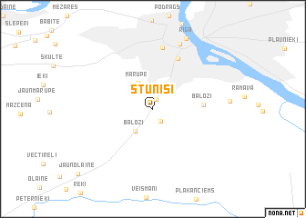 map of Stūniši