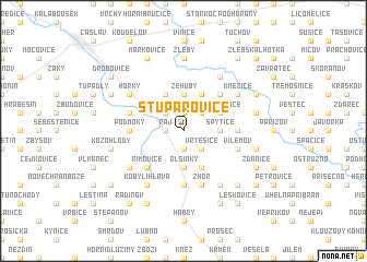 map of Stupárovice