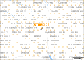 map of Stupčice