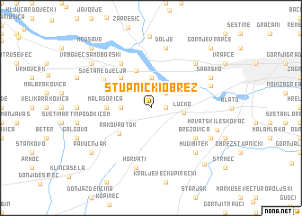 map of Stupnički Obrež