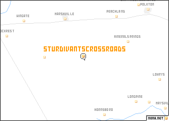 map of Sturdivants Crossroads