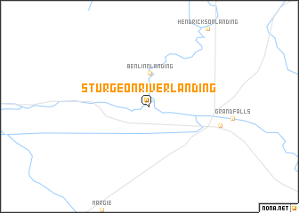 map of Sturgeon River Landing