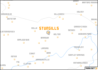map of Sturgills