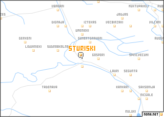map of Sturišķi