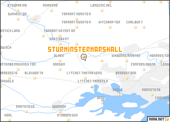 map of Sturminster Marshall