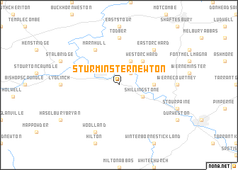 map of Sturminster Newton