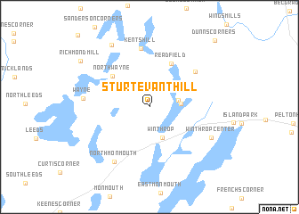 map of Sturtevant Hill