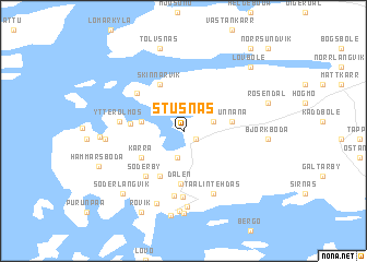 map of Stusnäs