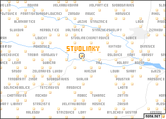 map of Stvolínky