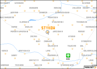 map of Styków