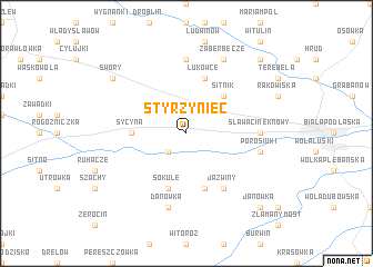 map of Styrzyniec