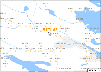 map of Styvje