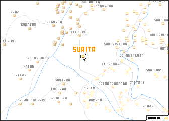 map of Suaita