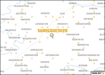 map of Suamgouenkro