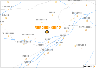 map of Subāhah Khiḑr