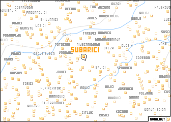 map of Subarići