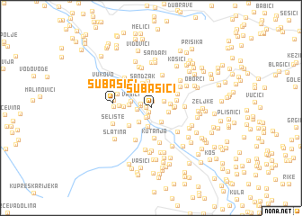 map of Subašići