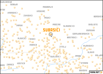 map of Subašići