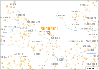 map of Subašići