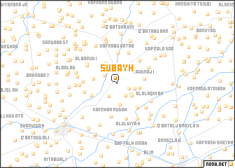 map of Şubayḩ