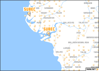 map of Subec