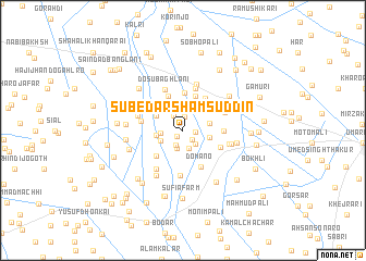 map of Subedār Shamsuddīn