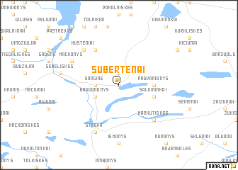 map of Subertėnai