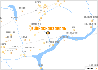 map of Sūbha Khān Zarand
