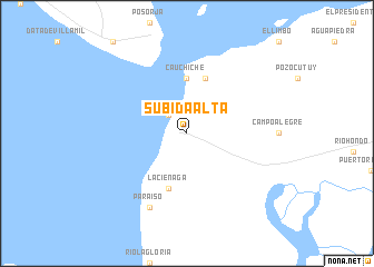 map of Subida Alta