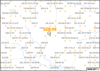 map of Subina