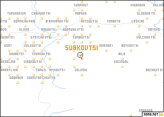 map of Sŭbkovtsi