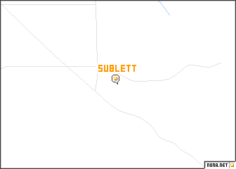 map of Sublett