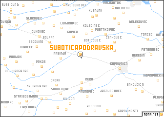 map of Subotica Podravska
