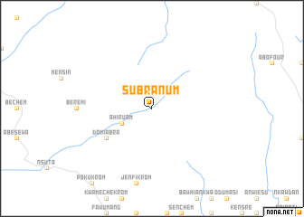map of Subranum