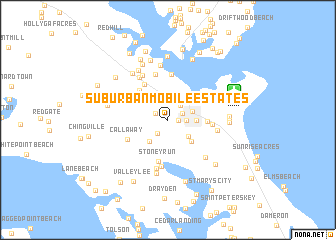 map of Suburban Mobile Estates