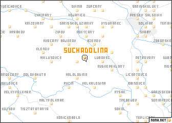 map of Suchá Dolina