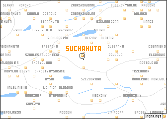 map of Sucha Huta