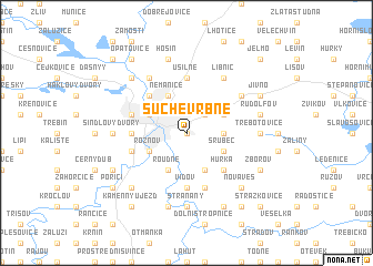 map of Suché Vrbné